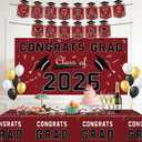 Graduation Decorations 2026 2027 - Maroon Congrats Grad Banner Backdrop Tablecloth Set - Graduation Decorations Class of 2026 | Graduation Party Favors Supplies