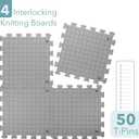 Mr. Pen- Interlocking Blocking Mats, 12x12, 4 Pack, Blocking Mats for Knitting & Crochet Projects with 50 T-Pins, Knitting Blocking Mats and Pins, Crochet Blocking Board for Crocheting