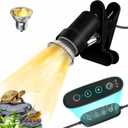 GOZILLA Reptile Heat Lamp, Turtle Lamp Timing & Dimming Cycle Timer, Turtle Light 50W UVA/UVB Reptile Light Bulb for Amphibian and Reptile Tanks, Terrariums, Cages.(Black)