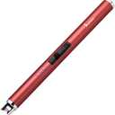 SUPRUS Electric Lighter Candle Type C Rechargeable Lighter with Upgraded LED Battery Display Safety Switch Flameless Plasma Windproof for Candle Cooking BBQs Fireworks (Red) (1)