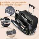 RUCYEN Rolling Laptop Bag,Rolling Briefcase for Men & Women,Laptop Briefcase on Wheels,Carry On Bag for Business Travel
