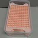 Mini Ice Cube Tray for Freezer: FDDBI Small Ice Trays for Freezer with Bin - 1174PCS Easy Release Nugget Ice Tray - Crushed Ice Tray with Container (Bright Pink)
