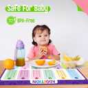 6 Pack Placemats for Kids, Non-Slip Washable Table Mat, Reusable Subtraction, Multiplication, Fraction, Addition, Division Placemats for Home, Kindergarten, Classroom, Nursery
