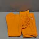 SUUKSESS Women 2 Piece Workout Sets Hidden Scrunch Hip Lifting Seamless Leggings Long Sleeve Yoga Crop Tops (Large, Orange)