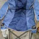 Extra Tall Folding Chairs for Adults 330lbs, Portable Bar Height Foldable Director Chairs for Camping Outside, Comfortable with High Back and Footrest, Blue