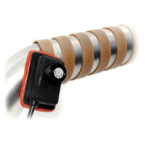 BriskHeat HSTAT051010 XtremeFLEX HSTAT Silicone Rubber Heating Tape With Adjustable Thermostat Controller, W x L: 0.5 x 120-Inch, 120VAC