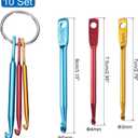 uxcell 10 Set Aluminum Keychain Crochet Hook Mini Mixed Small Crochet Yarn Needles Multi-Colour Weaving Tool for Beginners Adults