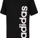 Adidas Boys Short Sleeve Linear Logo T-Shirt (Medium, Black Core)