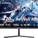 ArcticPro Monitor 24 inch Monitor 120Hz, FHD 1080p, Computer Monitor, IPS, 99% sRGB, 1ms Response Time, 3-Sided Frameless, Ultra Slim, VESA Mountable, Anti-Blue Light Design, HDMI & VGA Ports
