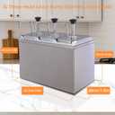12.68 Quart Ketchup Pump Dispenser,Condiment Dispenser Pump,Large Capacity Detachable Leak-Proof Design for Sauce, Honey, Syrup,Soy Sauce,Mustard,Cheese (4 pumphead, 3.17 QT Each)