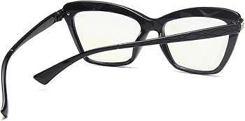 Anti Blue Light Glasses Blocking Filter Reduces Eyewear Strain Clear Gaming Computer Glasses Men Improve Comfort (Black, +1.0)