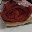 Flannel Fleece Queen Comforter Set - Furry Burgundy Leaves Pattern Faux Fur Bed Set, Winter Ultra Soft Fuzzy Comfort Set, Velvet Bedding Set for Bed with 2 Pillow Cases (Queen(88"x88"))