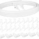 Uonlytech Flexible Ceiling Curtain Track System Bendable Rod for Room Dividers Shower Bay Windows Easy Installation Design for Privacy Partition and Home Decor