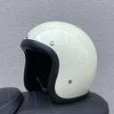 GJH Open Face Motorcycle Helmet Jet Cafe Recer 500TX Style Unisex Helmet 3/ 4 Chopper Bobber Helmet Japan Technology Handmade 3 Quarter Motorcycle Helmet Dot Approved (White-L)