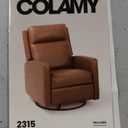 Swivel Rocking Recliner,Wide PU Leather Glider Sofa Chair with Ergonomic High Backrest for Bedroom,Living RoomChocolate Brown (Set of 1)