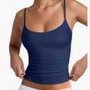PINKMSTYLE Women's Basic Double Lined Scoop Neck Tank Tops Adjustable Cami Tank Summer Sleeveless Tops Small