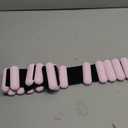 Patented Design Pilates Wrist and Ankle Weights for Women & Men - (1LBx2pc) Set of 2LBs Adjustable Silicone Weighted Bracelet Set for Gym, Yoga, Pilates, Cardio & Strength Training Wrist Weights for Women Wearable (Pink)