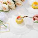 DaYammi 60PCS Clear Plastic Plates, Heavy Duty Clear Disposable Plates Premium 10inch Dinner Plates Hard Plastic Plates Disposable for Party Wedding Bridal Shower