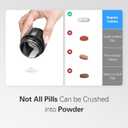 DEPAD 3-in-1 Pill Crusher and Pill Cutter, Pills Crusher Fine Powder with Stainless Steel Grinding Head, Pil Grinder with Storage for Tablets, Cutter Splitter for Small and Tiny Pills Cyan