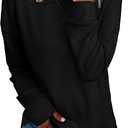 Glamaker Women's Long Sleeve Crewneck Sweatshirt Lightweight Basic Soft Loose Pullover Sweatshirts (XX-Large)