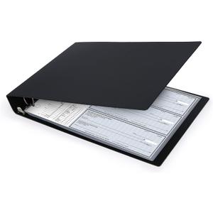 3 Rings Business Check Binder for 3 on a Page Checks, Fit 3 & 9 Holes Check (9" x11 1/4")