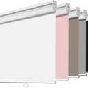 Joydeco White Cordless Roller Shades, Spring Roller Blackout Window Blinds with UV Protection, Room Darkening Window Shades and Door Blinds for Home and Office (35" W x 75" H, White)