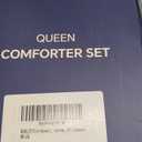 Bedelite Fluffy Queen Comforter Set - Blue Fog Fleece Soft Comforter for Queen Size Bed, Luxury Warm Bedding Set for Winter, Fuzzy Bed Set 3 Pieces (1 Comforter, 2 Pillowcases)