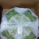 KXZ 10.5 Inch Cabbage Plates, Set of 4 Green Ceramic Salad Plate, Porcelain Decorative Plates for Kitchen, Round Appetizer Bowl for Dessert, Decorative, Dinner, Pancakes, Steak