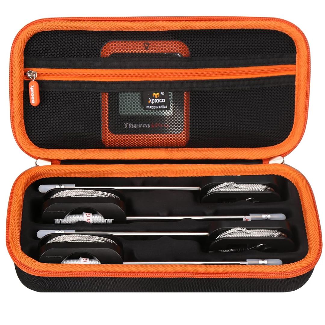 Aproca Case Compatible with ThermoPro TP930 TP920 650 ft Bluetooth Meat Thermometer, Portable Storage Bag for Accessories (Case Only)