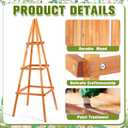 Wonderjune 70.8in Tall Wooden Obelisk Trellis Outdoor Garden Trellises Easy Assembly Climbing Plant Support for Climbing Plants Porch Balcony Backyard Flowers Trailing Vegetables