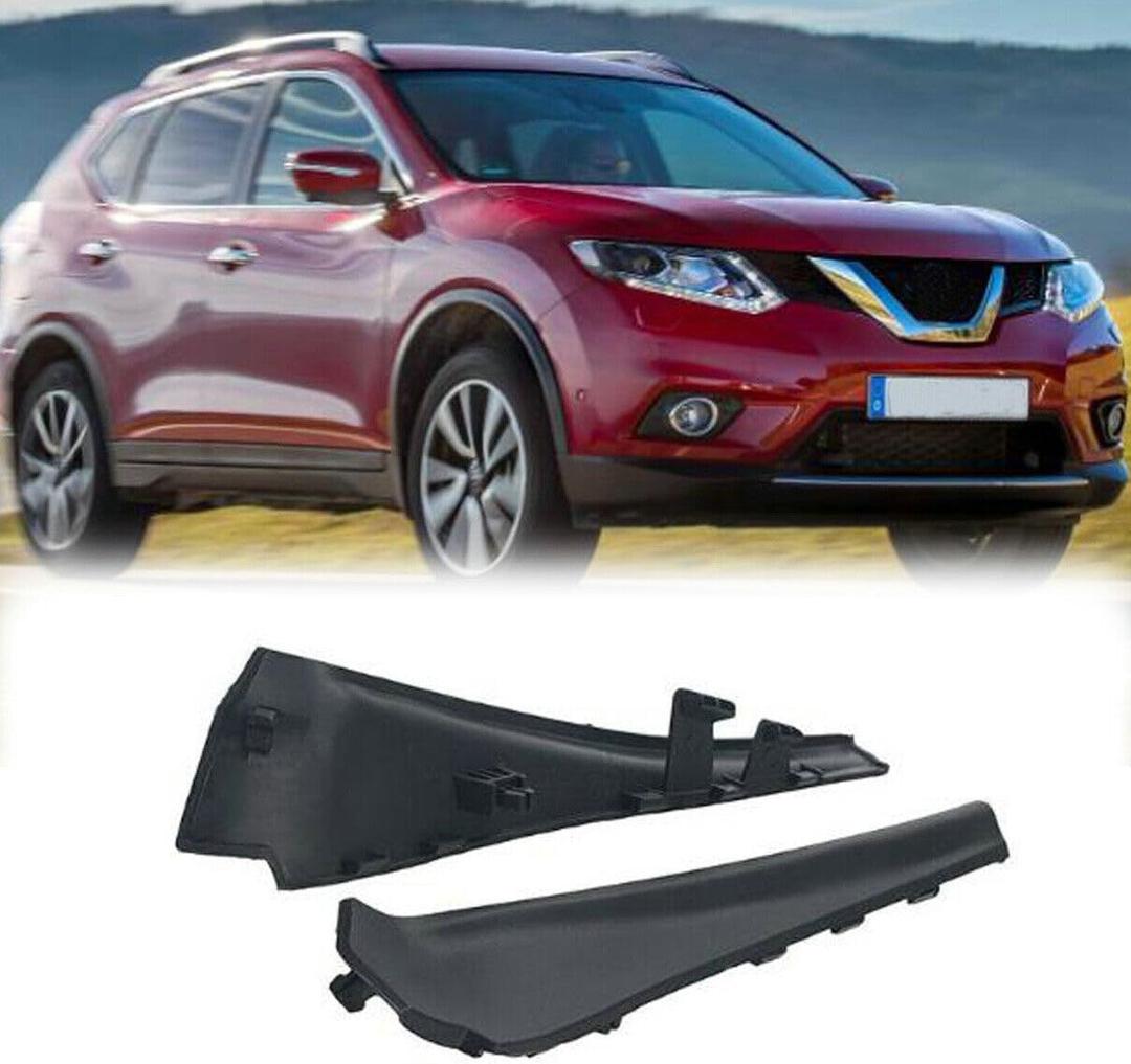 1Pair Windshield Wiper Cowl Cover Compatible with Nissan Rogue 2014-2020 Year, for Wiper Cowl Trim Panel Side Fender Hood End Caps, 66895-4CL0A 66894-4CL0A