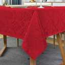 SASTYBALE Rectangle Jacquard Tablecloth, Damask Table Cloth SpillProof Wrinkle Resistant Tablecloths, Soft Polyester Oblong Table Cover for Kitchen, Dinner, Parties (Red, 60X102)