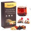 Ginseng Five Treasures Herbal Tea Bags, Traditional Chinese Herbal Blend with 7 Ingredients, Natural Tea for Women & Men (1 Pack) EXP: 12/10/2026