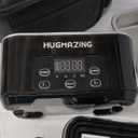 HUGMAZING Cordless Electric Lunch Box – Rechargeable Self-Heating Food Warmer with 1100ML SS Container, Battery-Powered Heated Lunch Box, Perfect for Travel, Office Meals for Adults, Men & Women   Black