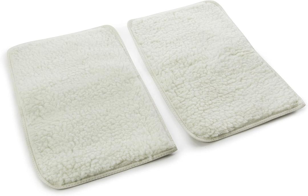 Sherpa Replacement Liners for Travel Pet Carriers - Soft Absorbent Dog Kennel Pad with Waterproof Backing, Machine Washable Dog Crate Pads, 14.5x9.75in - 2 Pack, White, Small