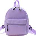 Casual Nylon Women Mini Backpack Fashion Solid Color Preppy Style Female Small Travel Knapsack Rucksacks (Style A Purple)