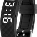 Vibrating Alarm Reminder Watch - with up to 10 Personal Alarms or Pill Reminders per Day (Large, Black)