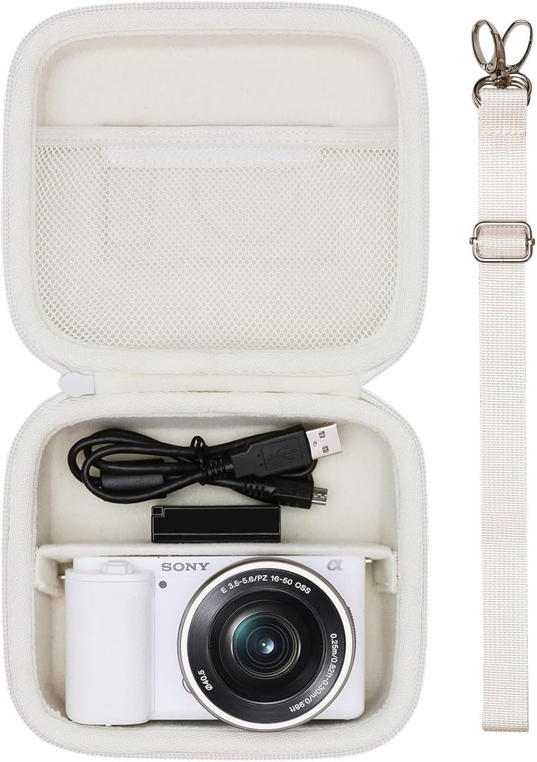 XANAD Hard Case for Sony a6400/a6700/a6100/a6000/ZV-E10/ZVE10 II/RX100 VII or Fujifilm X100VI / X100V Digital Camera (Cream)