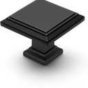 Ravinte 10 Pack 1-3/16 Inch Matte Black Kitchen Square Cabinet Knobs Solid Drawer Pulls Black Single Hole Kitchen Cabinet Hardware Knobs for Cabinets and Drawers