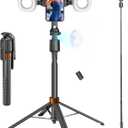 70" Auto Face Tracking Phone Tripod 360 Rotation,No App RequiredPhone Tripod for w/Fill Light and Remote Control, Smart Shooting Stand for Vlog/TIK Tok Live Streaming YouTube Video Record