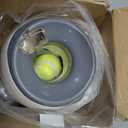 Dog-Toys Interactive Tennis Ball-Launcher Automatic Throwing-Fetch Reward Machine and Food Dispenser (White)
