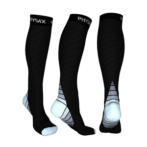 Physix Gear Compression Socks 20-30 mmHg - Men & Women - Running, Nurses, Shin Splints, Flight, Travel L/XL
