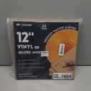 TAKMORK 12-Inch Blank LP Vinyl Record Jackets, 350gsm Heavyweight Kraft Cardstock Album Covers with 4mm Spine, No Center Hole, for DIY & Storage, Brown, 20pcs