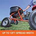 Agri-Fab 45-0463 Pull Behind Broadcast Spreader,130 lb. Hopper Capacity Designed for Seed, Fertilizer, Salt, Ice Melt with Universal Hitch,12 ft. Spread Width for Riding Lawn Mowers and Lawn Tractors