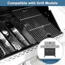 Adviace Replacement Parts for Nexgrill 720-0898, Drip Pan Grease Tray, Grill Heat Plates, Burner Tubes and Igniter, Grill Grates for Nexgrill 720-0898 Deluxe 6 Burner Gas Grill
