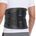 Fit Geno Back Brace for Lower Back Pain Men & Women: Adjustable Lumbar Support Brace for Pain Relief - Breathable Waist Belt for Comfort - 2XL/3XL/4XL