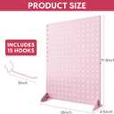 2Pcs Peg Board Display Stand with 15 Hooks, Tabletop Rack for Craft Shows, Jewelry Selling & Vendor Events, Portable Keychain Display for Accessories, Retail Stores & Boutiques, 17 * 13Inch