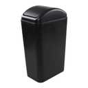 Kiddream 14 L/ 3.6 Gal Waste Bin with Lids, Plastic Black Garbage Trash Can, F