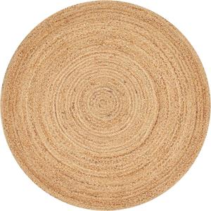 Savi Home Hand Woven Jute Braided Rug, 3' Round - Natural, Reversible Area Rugs for Living Room, Farmhouse, Kitchen, Handcrafted 3 Feet Round Area Rugs - Natural (Natural Rnd)