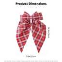 AEGYPIUS Red Hair Bow, 14.9 x 7.8 Inches Christmas Red Hair Bows Plaid Hair Bow for Hair for Women Girls
